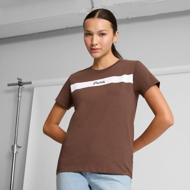 PUMA Upfront Line Logo Women's Tee Product Image