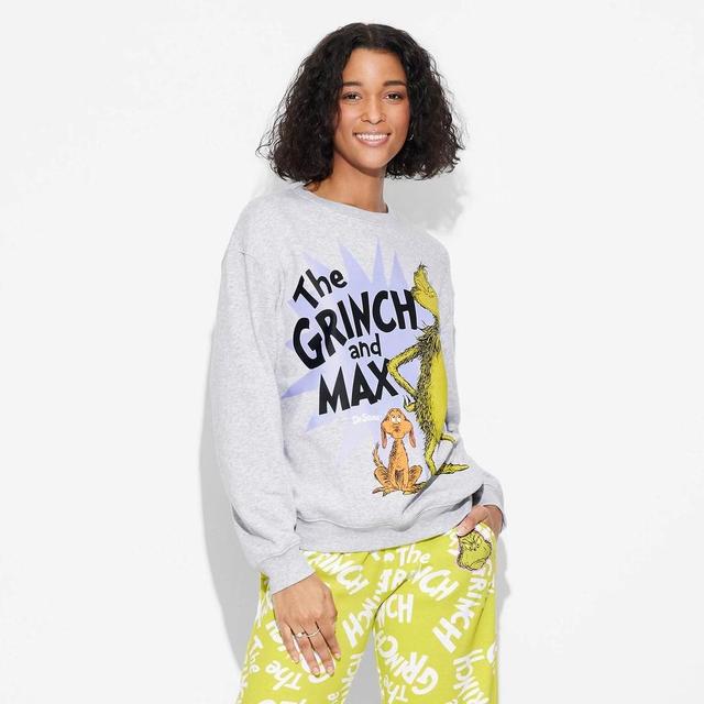 Womens The Grinch and Max Graphic Sweatshirt - Heather Product Image