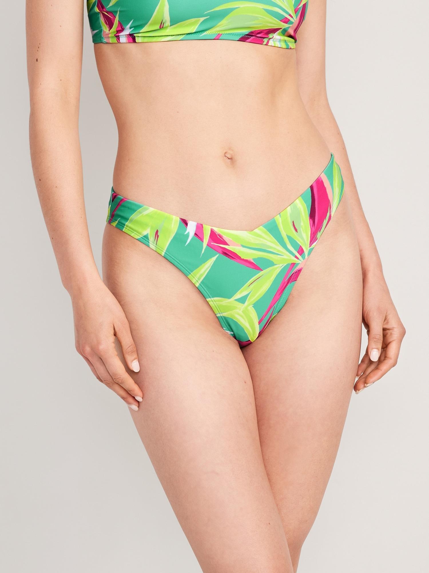 Low-Rise V-Front French-Cut Bikini Swim Bottoms Product Image