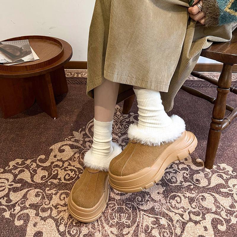 Fleece-Lined Platform Slip-Ons Product Image