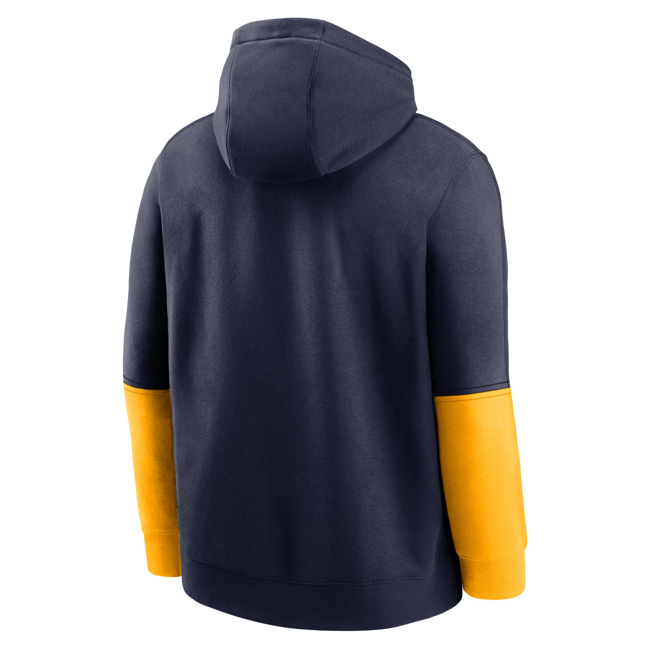 West Virginia Mountaineers Sideline Team Issue Club Nike Men's College Pullover Hoodie Product Image