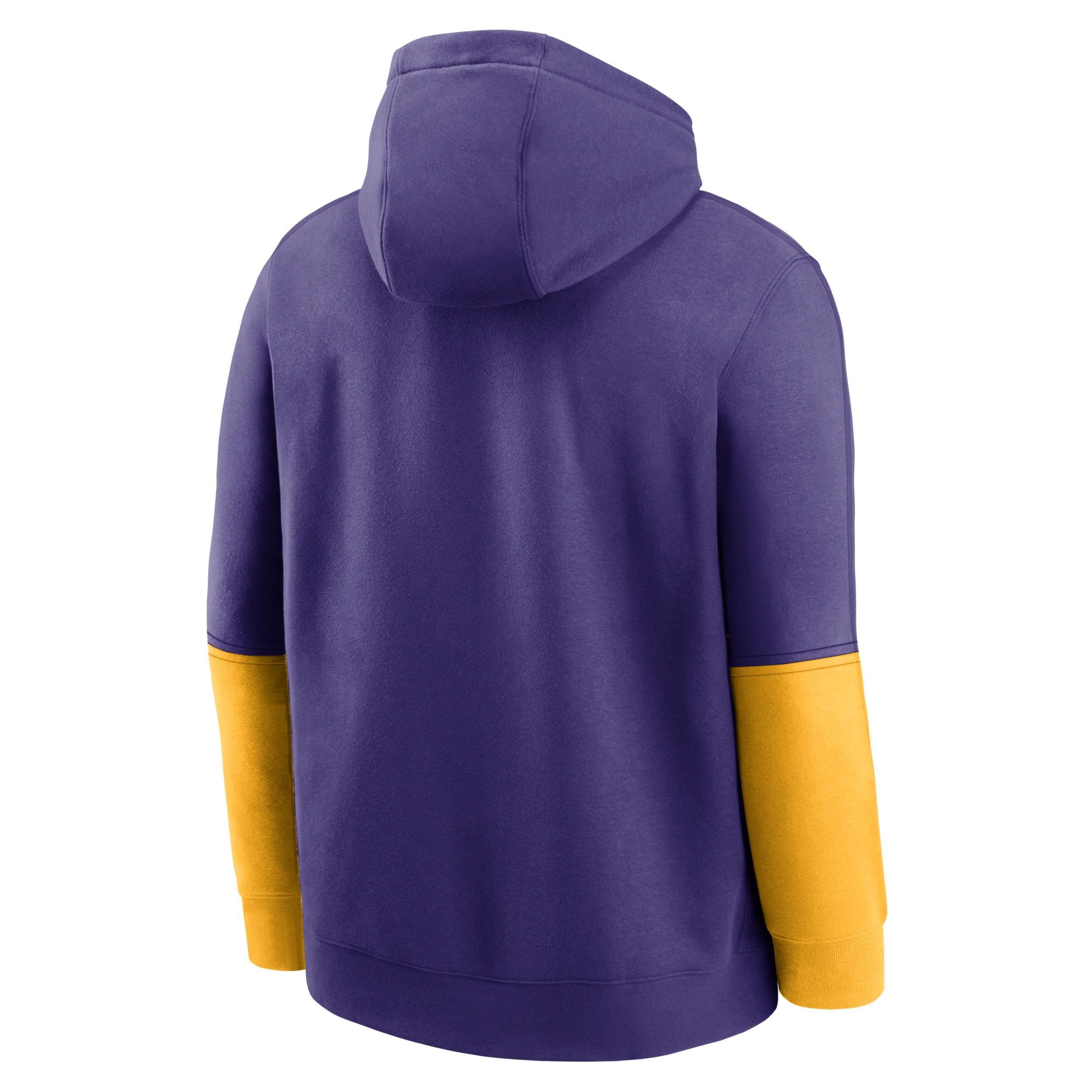 LSU Tigers Sideline Team Issue Club Nike Men's College Pullover Hoodie Product Image