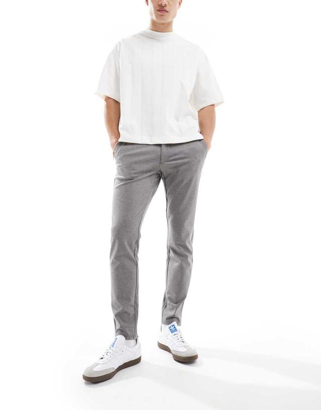 Only & Sons smart tapered fit pants in light gray Product Image