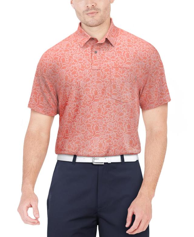 Pga Tour Mens Sea Life Short Sleeve Performance Golf Polo Shirt Product Image