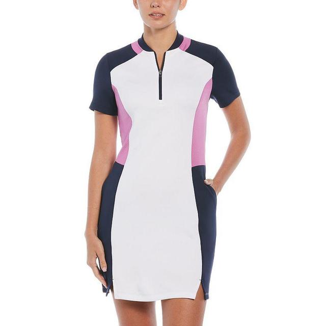 Womens Grand Slam Colorblock Golf Mini Dress White Product Image