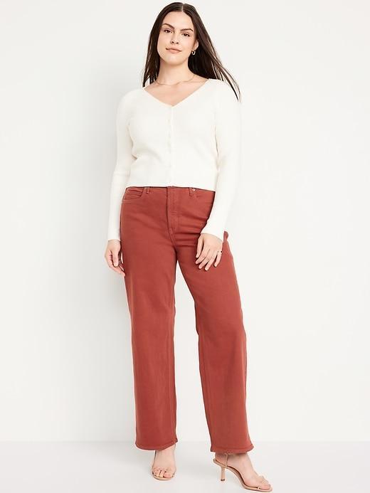 Extra High-Waisted Sky-Hi Wide-Leg Jeans Product Image