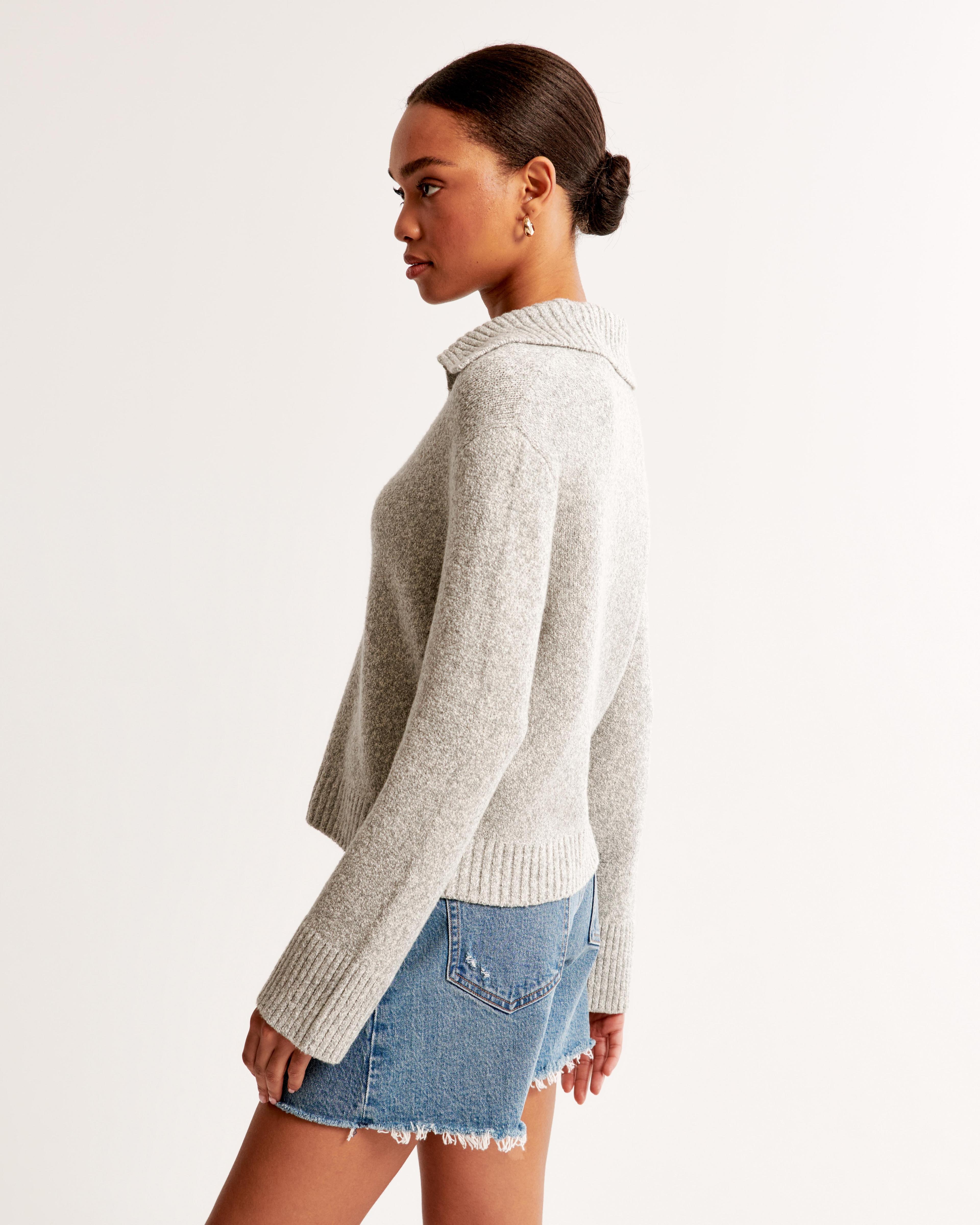 Textural Notch-Neck Sweater Product Image