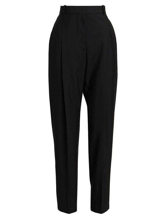 Womens Sartorial Wool Pleated Trousers Product Image