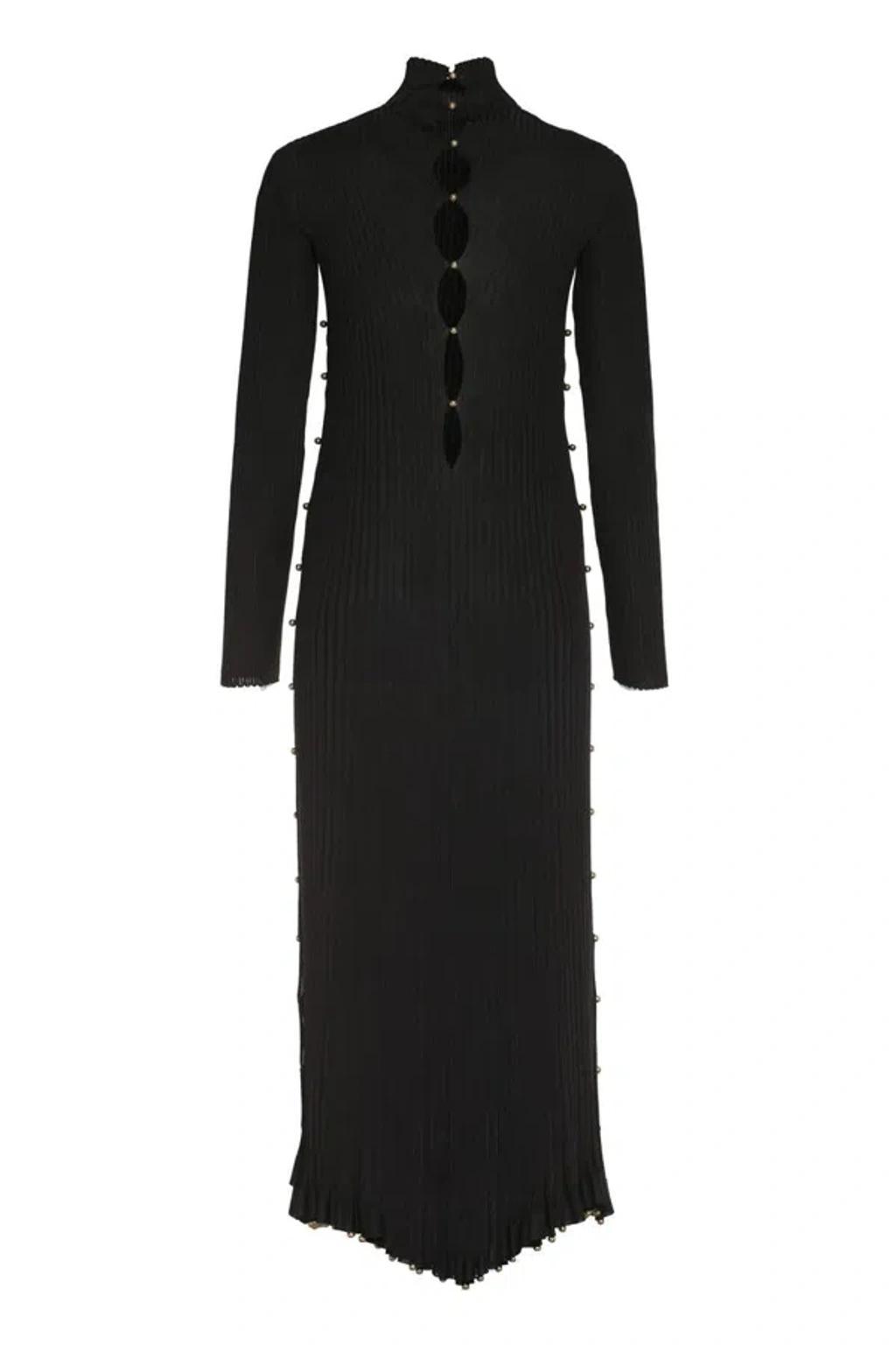 Lightweight Pleated Dress In Black Product Image