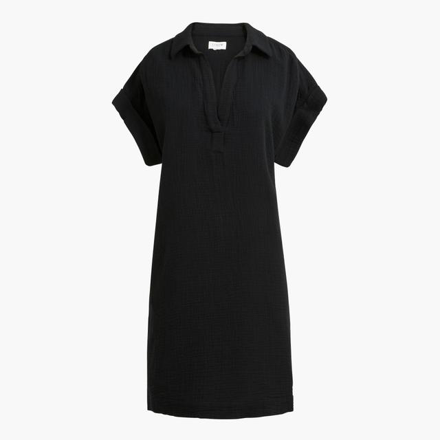 Short-sleeve gauze popover dress Product Image