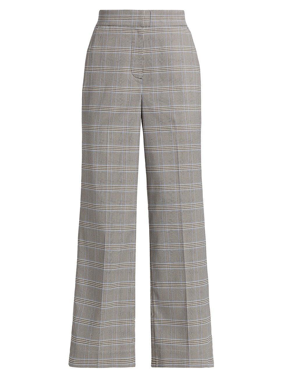 Womens The Kensington Plaid Wide-Leg Pants Product Image