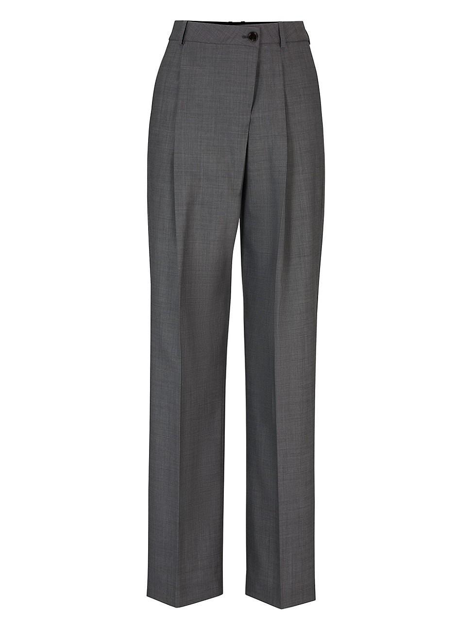 Womens Straight-Fit Regular-Rise Trousers Product Image