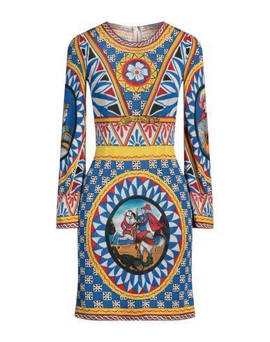 DOLCE & GABBANA Woman Mini Dress Bright Blue Size 6 Viscose Product Image