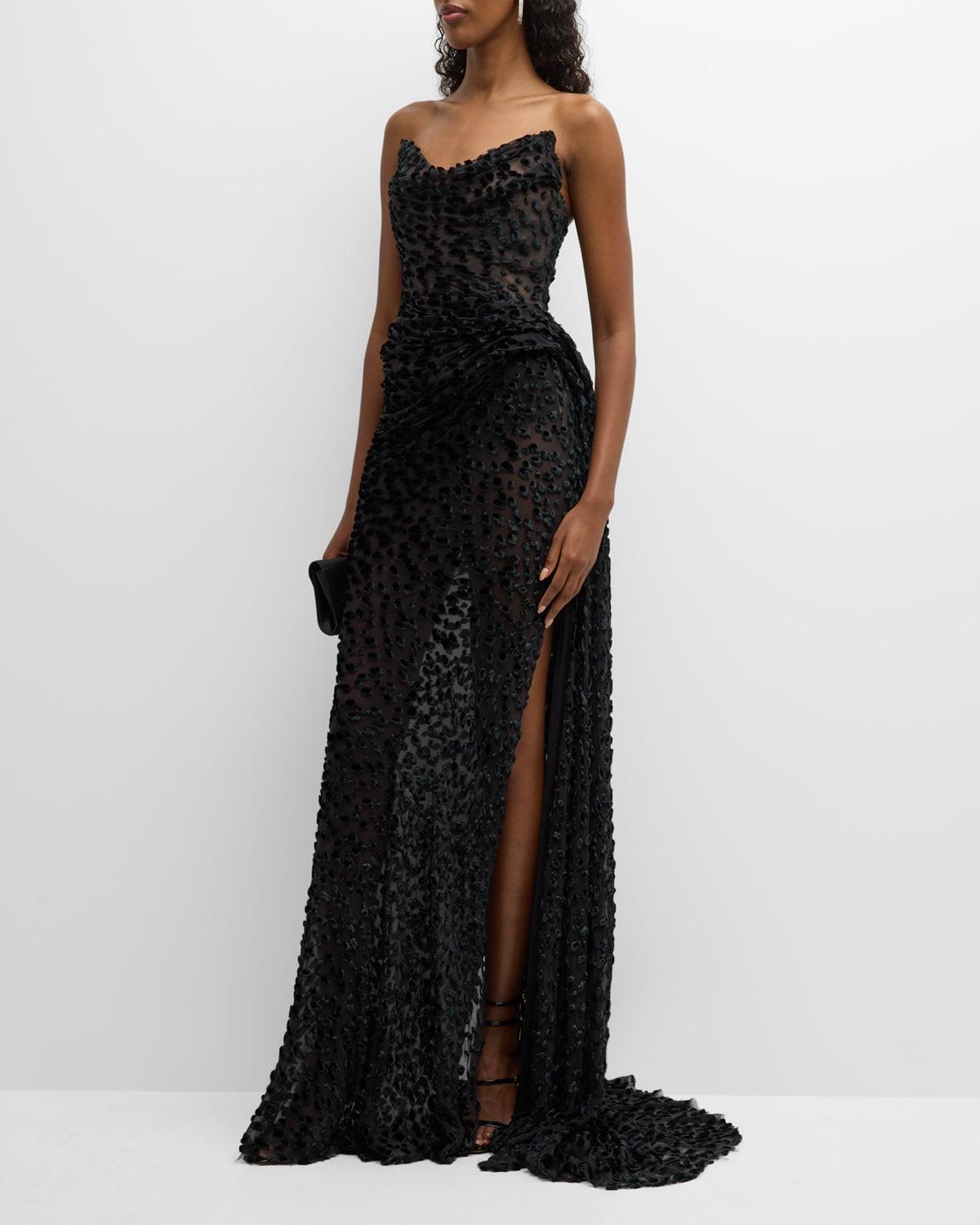 Velvet Dot Devor Strapless Gown Product Image