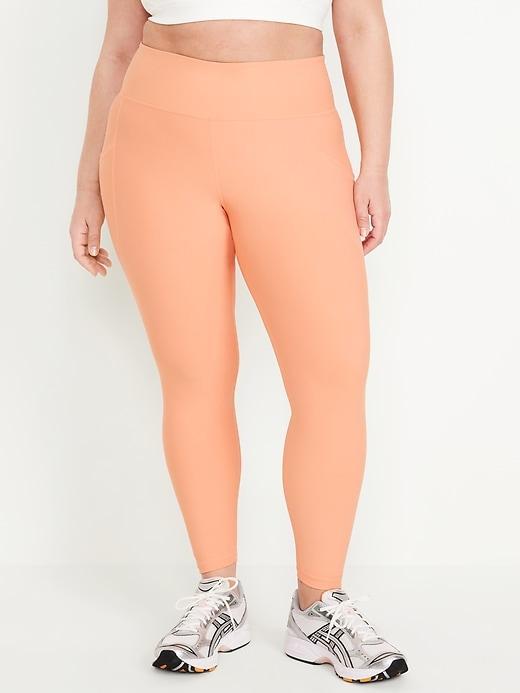 High-Waisted PowerSoft Ribbed Leggings Product Image