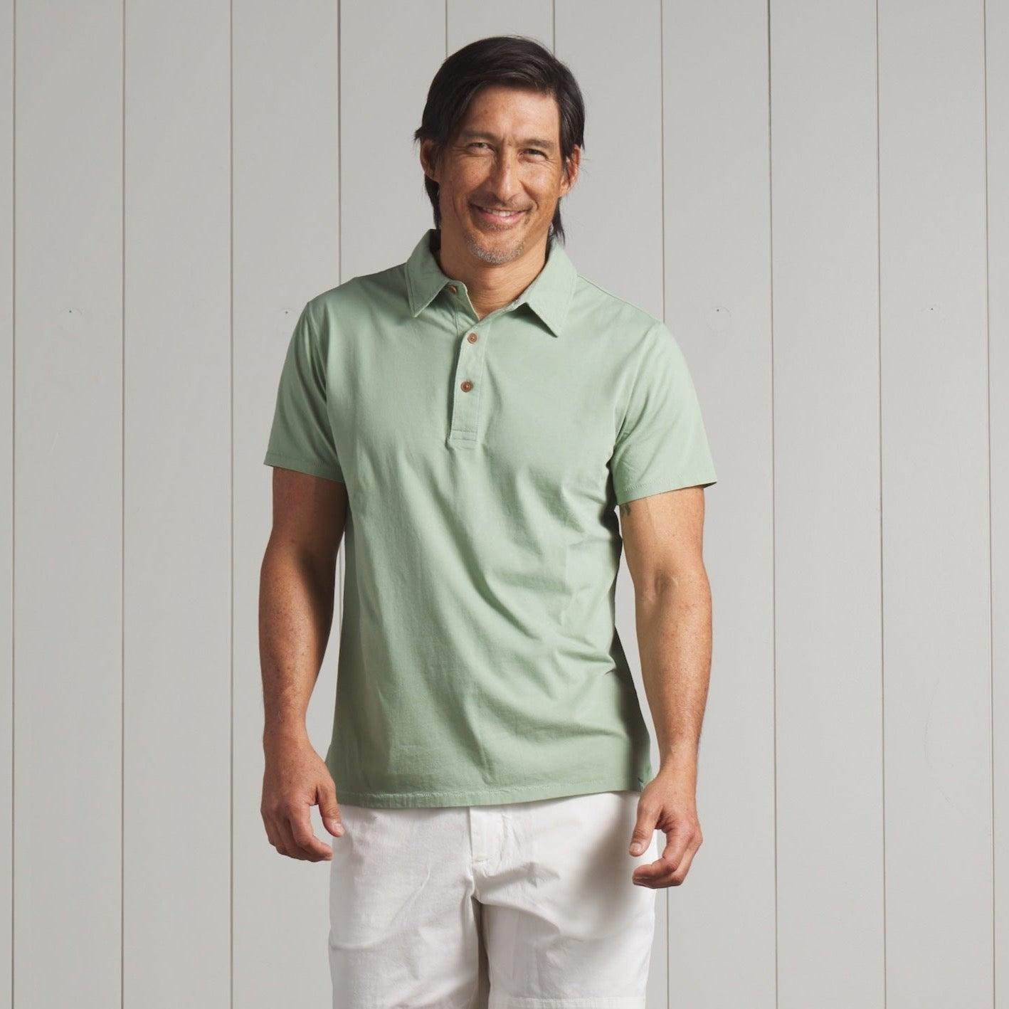 Pima Cotton Polo - Basil Product Image