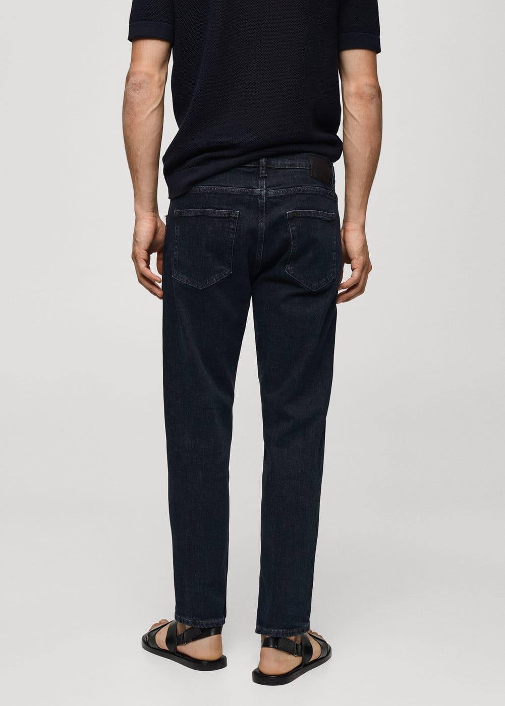 MANGO MAN - Ben tapered cropped jeans deep dark blueMen Product Image