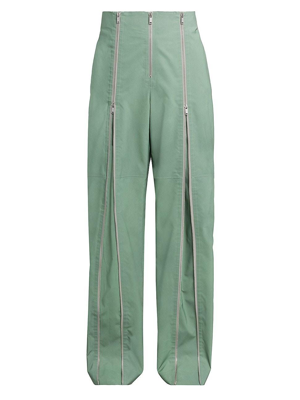 Mens Zip-Detailed Wide-Leg Trousers product image