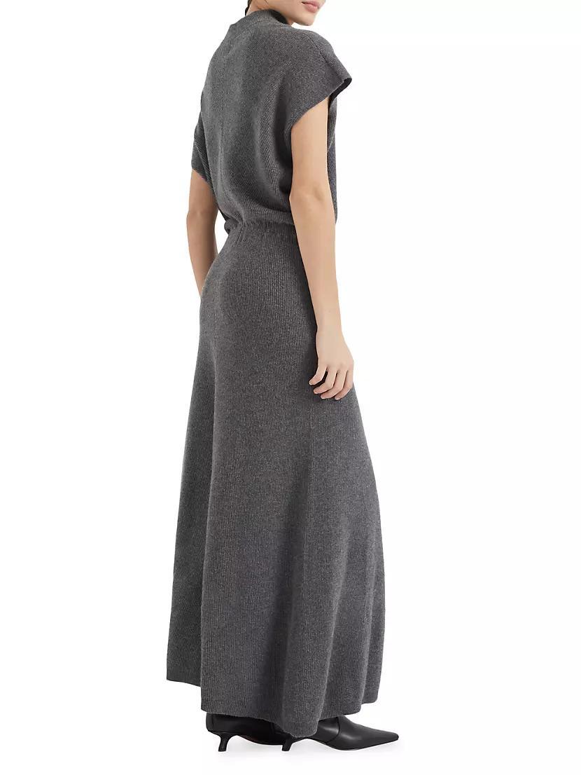 Cashmere English Rib Diagonal Knit Dress Product Image