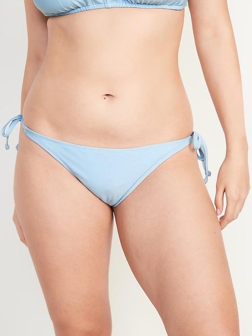 Low-Rise String Bikini Swim Bottoms Product Image