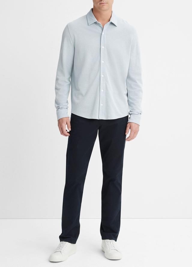 Cotton Piqué Button-Front Shirt Product Image