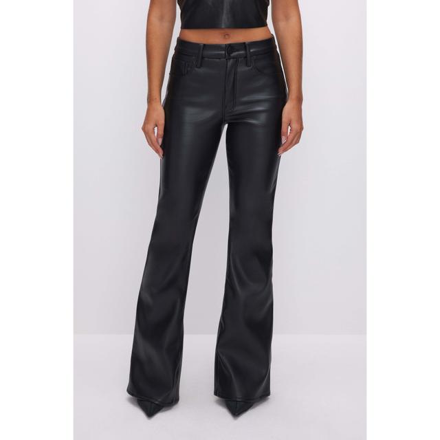 Womens Good Legs Flare Vegan Leather Pants | | Good American by Khlo Kardashian Product Image