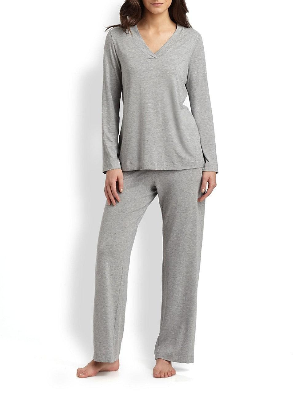 Womens Champagne Long-Sleeve Pajama Set Product Image