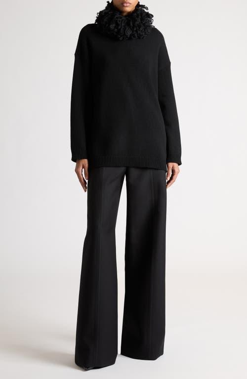 VALENTINO Garavani Embellished Wool Turtleneck Sweater In Black Product Image