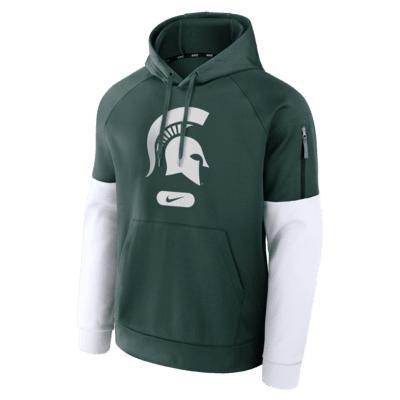 Michigan State Spartans Fitness Men’s Nike Therma College Pullover Hoodie Product Image