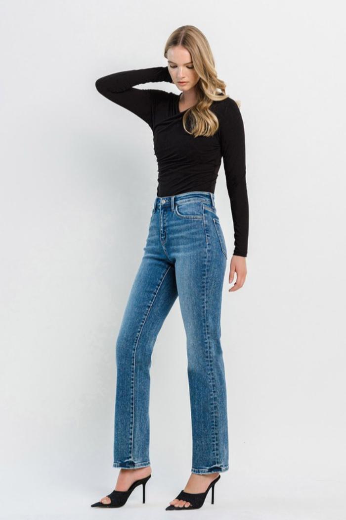 High Rise Straight Jeans Product Image