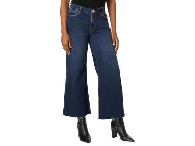 KUT from the Kloth Meg Fab Ab High Waist Raw Hem Ankle Wide Leg Jeans Product Image