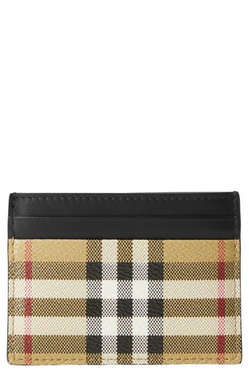 burberry Sandon Check Canvas & Leather Card Case Product Image