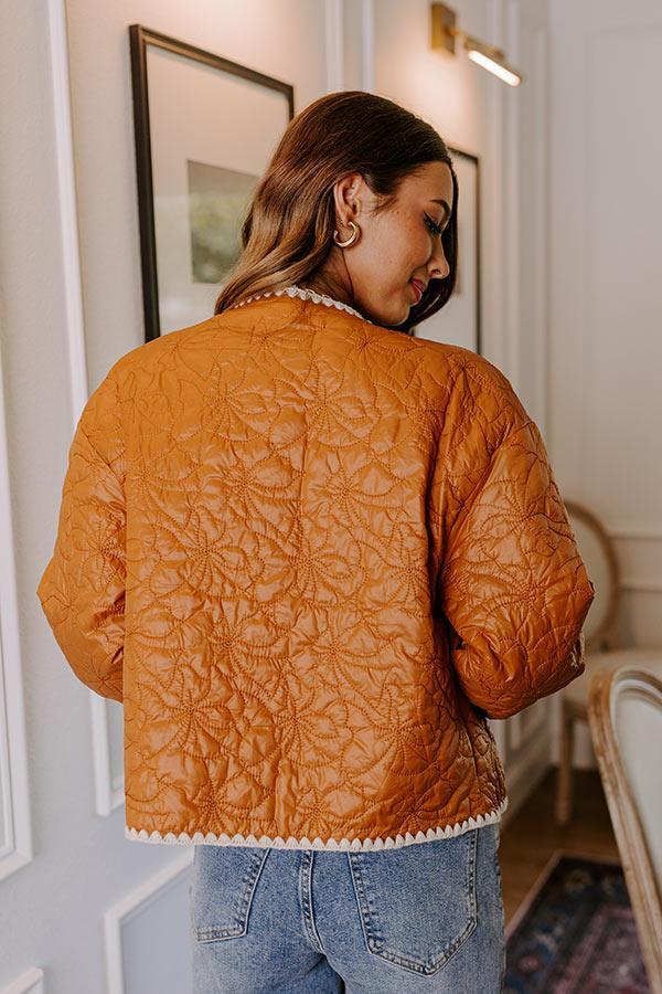 Fall Festival Quilted Jacket in Pumpkin Product Image