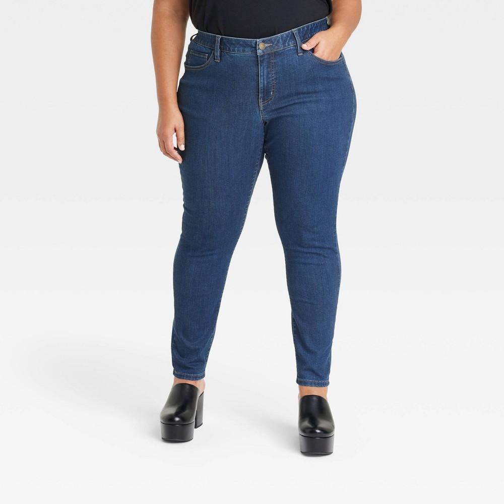 Womens Mid-Rise Skinny Jeans - Ava & Viv Product Image