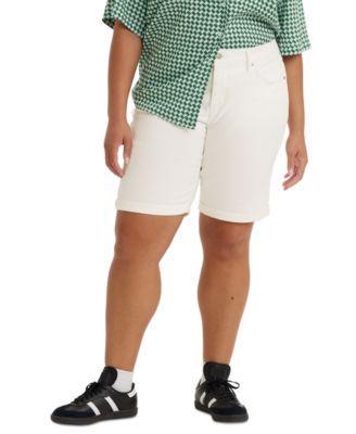 Levis Plus Size Classic Shaping Rolled Cuff Bermuda Shorts Product Image