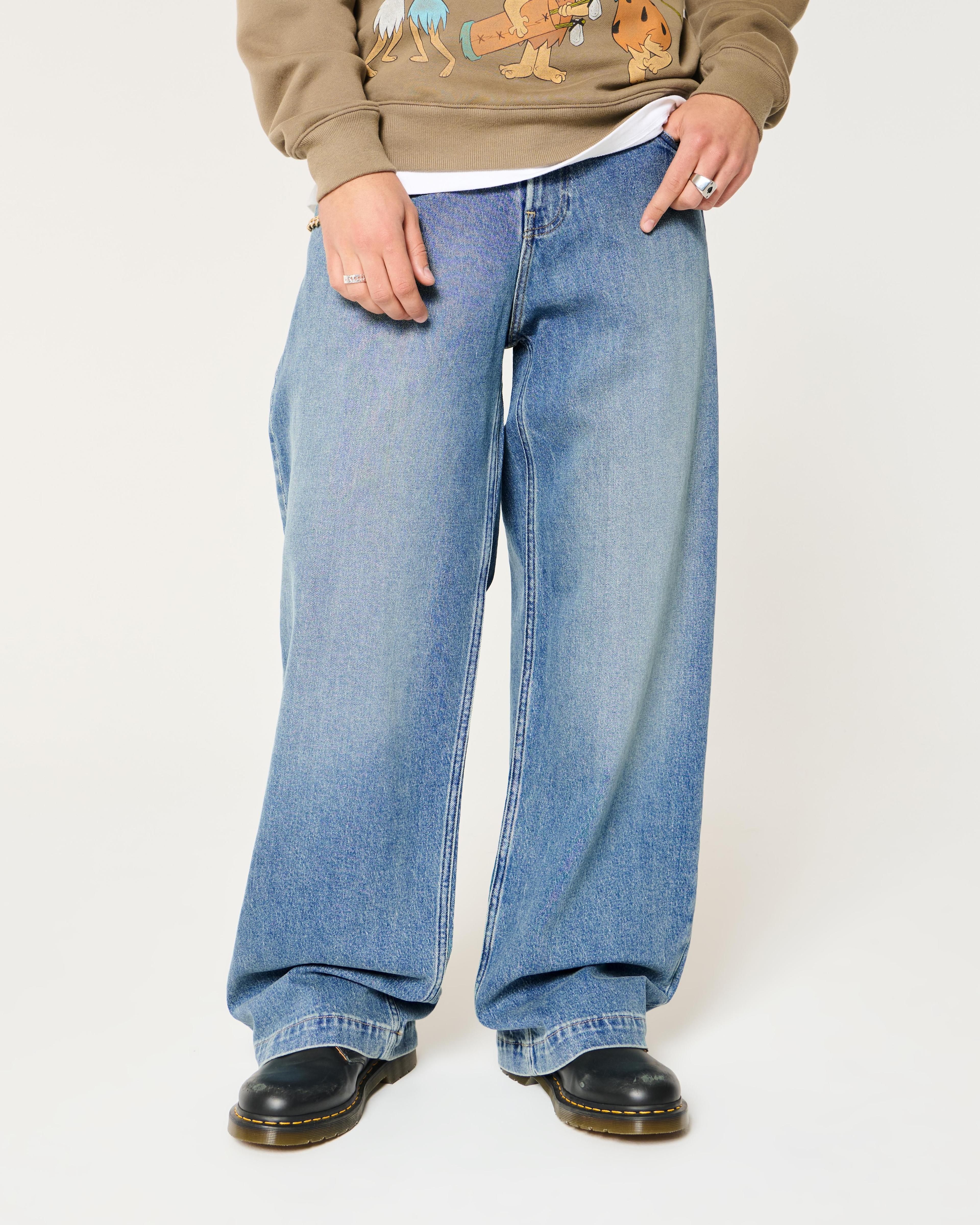 Medium Wash Super Baggy Jeans Product Image