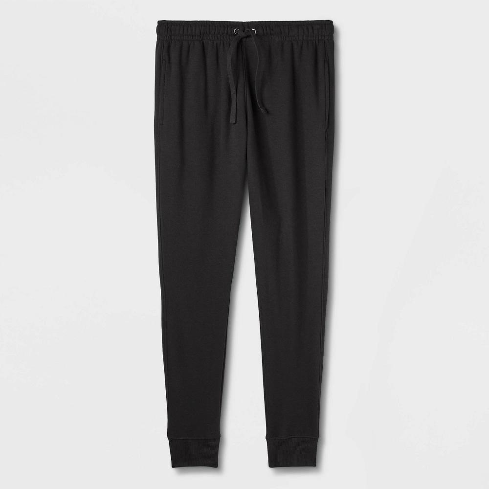 Mens Tapered Fleece Jogger Pants - Goodfellow & Co Black M Product Image