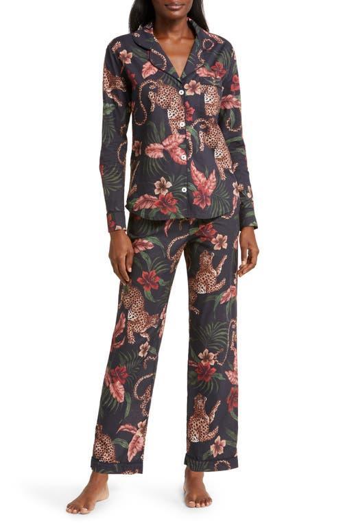 Womens Cotton Jungle 2-Piece Pajama Set Product Image