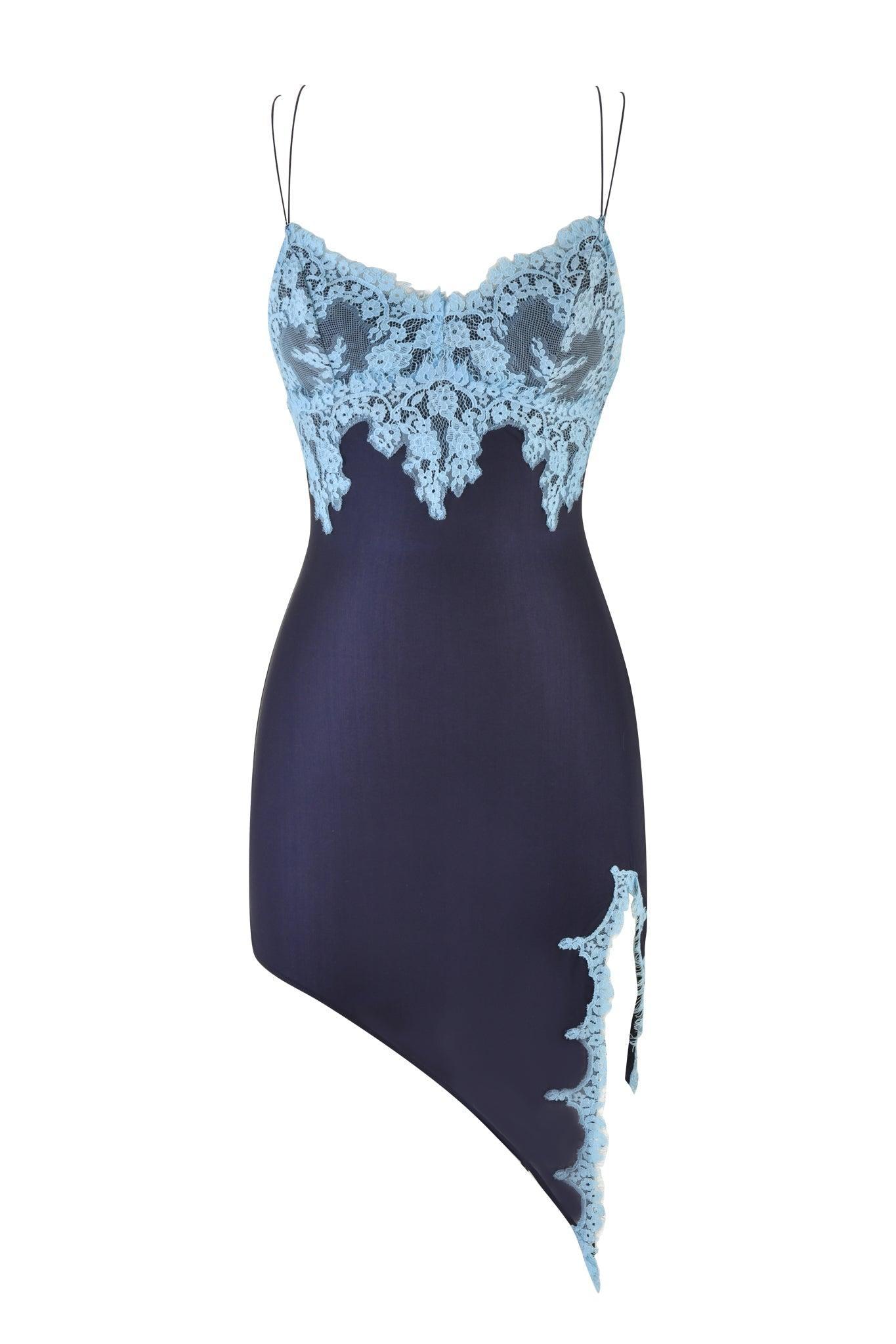 ZARINA MINI DRESS - BLUE Product Image