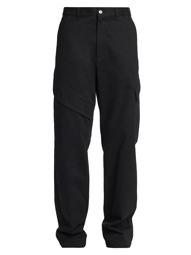 Mens Flap Pocket Cotton Pants Product Image