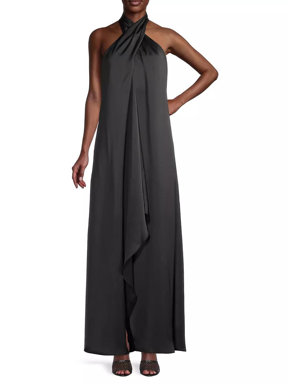 Womens Carey Satin Draped Gown Product Image