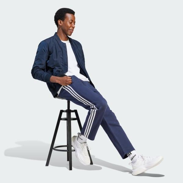 Essentials 3-Stripes Open Hem Fleece Pants Product Image