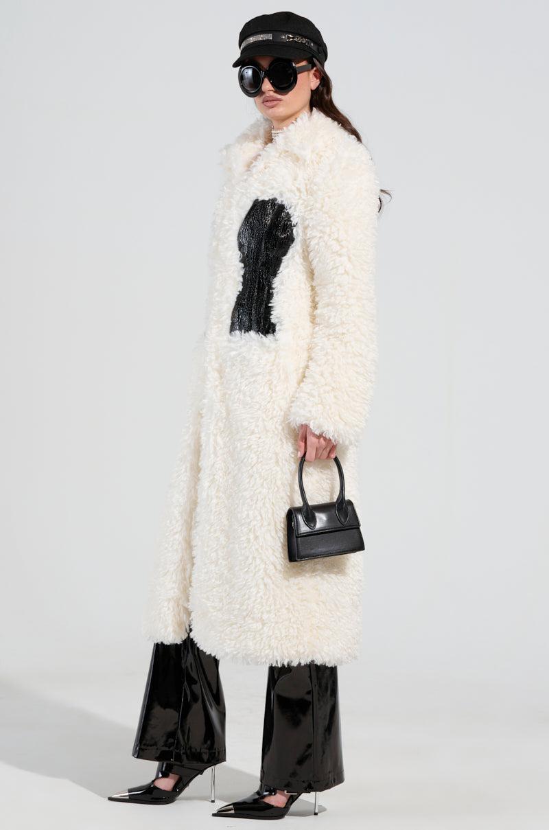 BUY ME ROSES CORSETED FUR COAT Product Image