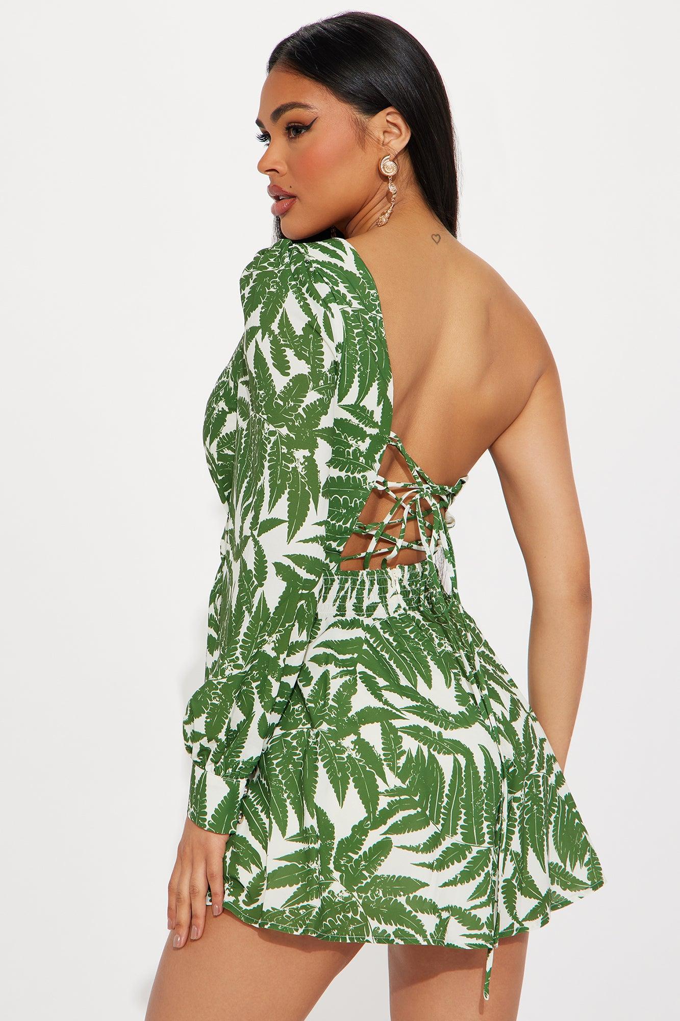 Vacation Calls Tropical Romper - Green Product Image