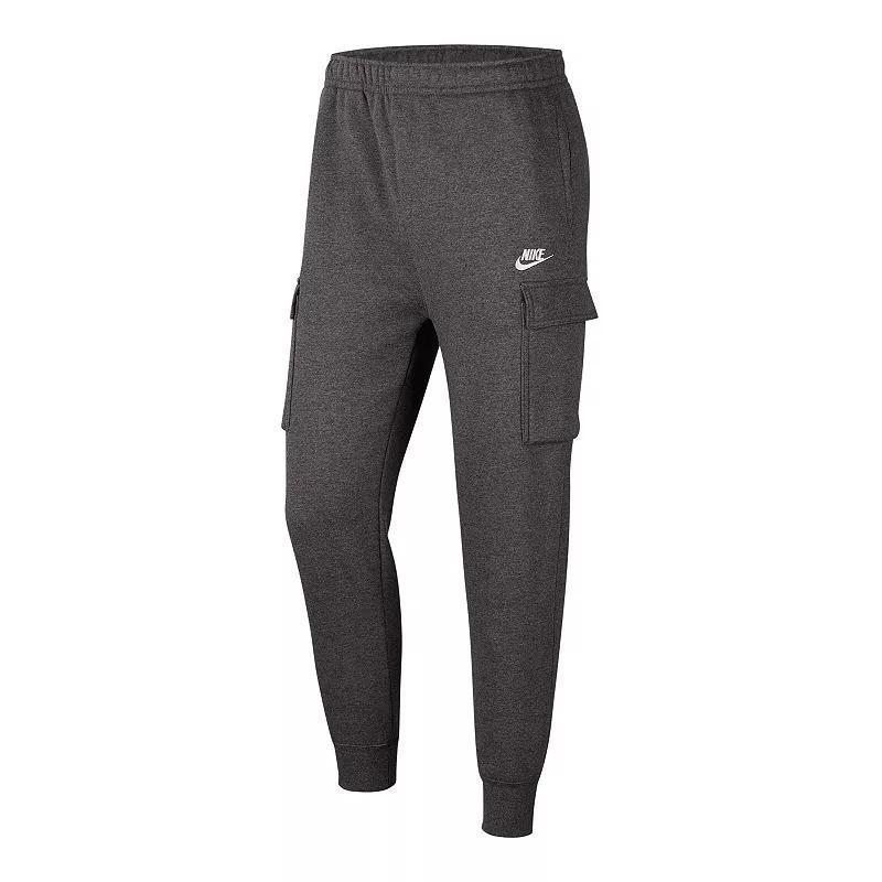 Big & Tall Nike Sportswear Club Fleece Cargo Jogger Pants, Mens Grey Heather Product Image