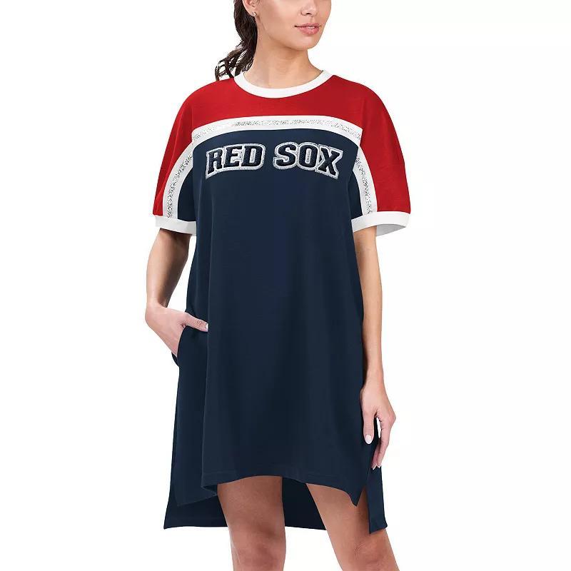 Womens G-III 4Her by Carl Banks /Red Boston Red Sox Circus Catch Sneaker Dress Blue Product Image