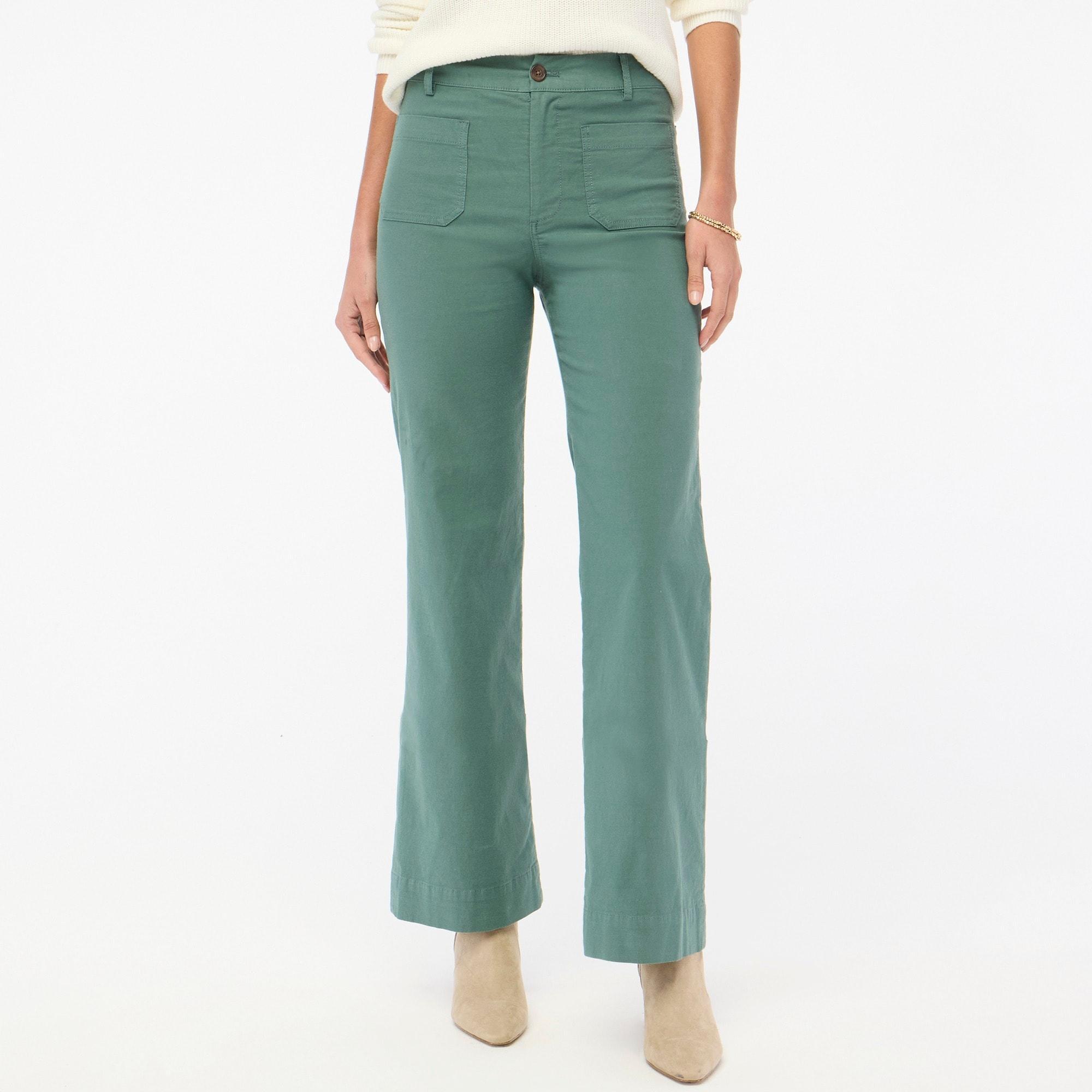 Lizzie high-rise patch-pocket wide-leg pant Product Image