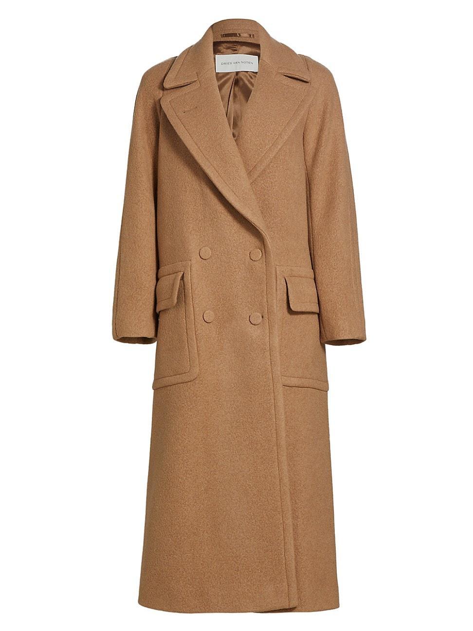 Womens Randia Double-Breasted Wool Coat Product Image