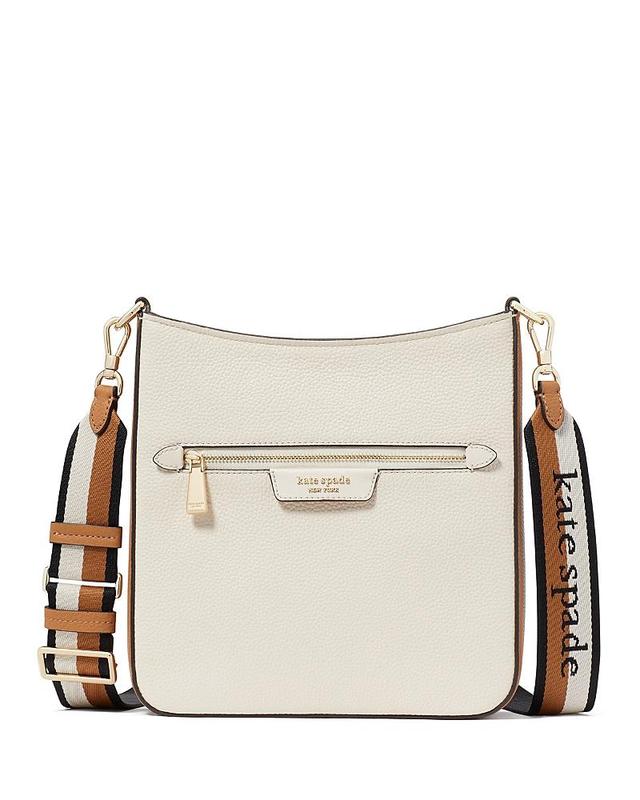 Womens Hudson Colorblocked Leather Messenger Crossbody Bag Product Image