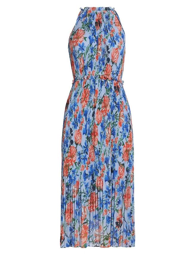 Womens Morgan Floral Pleated Midi-Dress Product Image